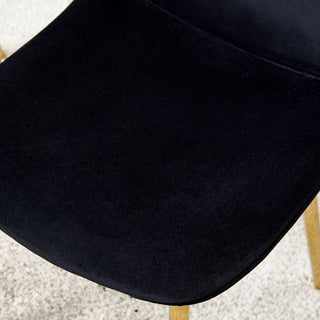 Sunvega Modern Medieval Style Dining Chairs with Velvet Cushions and Golden Metal Legs