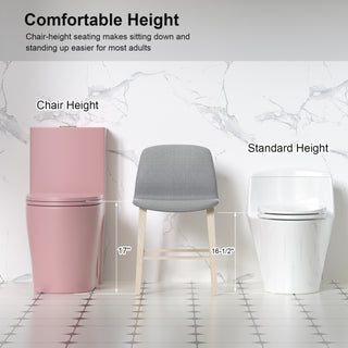 Sunvega Modern Fan-Shaped Design One-Piece Toilet with Dual Flush and Soft Close Seat