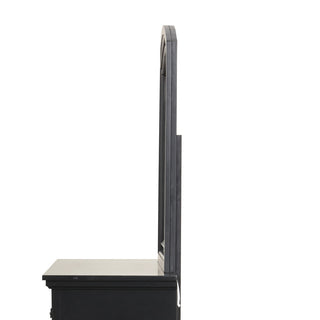 Sunvega Gray Modern Nightstand with Full Extension Drawers and Felt-Lined Top