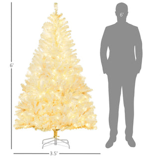 Sunvega Pencil Artificial Xmas Tree with Faux Snow Flocked Full Branch Tips Flame-retardant