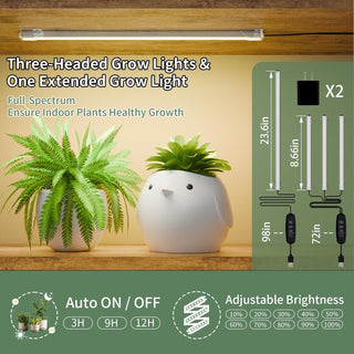 Sunvega 9 Tiered 63 Inch Tall Indoor Plant Stand with Grow Light for Multiple Plants