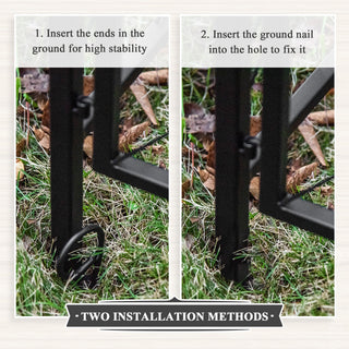 Sunvega Black Metal Garden Arch Arbor Trellis with Gate for Climbing Vines