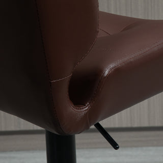 Sunvega Set of 2 Adjustable Swivel Bar Stools with Padded Seat and Metal Footrest