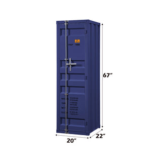 Sunvega Industrial White Cargo Wardrobe with Hanging Rod and Secure Lock