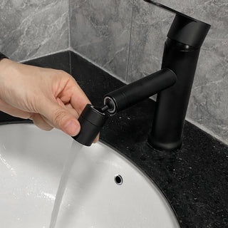 Sunvega Single Handle Bathroom Sink Faucet with 360 Rotating Aerator and Pop Up Drain