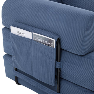 Sunvega Foldable Compressible Sofa with Metal Frame and Cushions for Small Spaces
