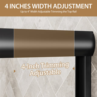 Sunvega 56-60" W x 72" H Matte Black Aluminum Frame Double Sliding Shower Door