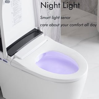 Sunvega Elongated Smart Toilet with Heated Bidet Seat Auto Open Close Lid