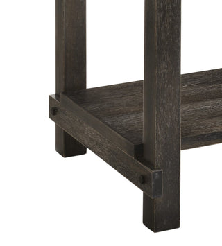 Sunvega Counter Height Dining Table with Storage Shelf in Weathered Gray Finish