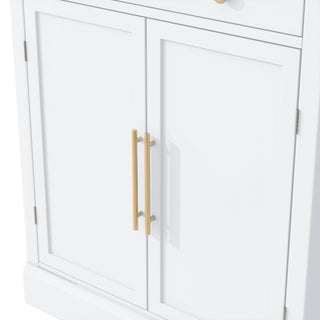 Sunvega Freestanding Kitchen Pantry Cabinet with Drawer and Adjustable Shelves