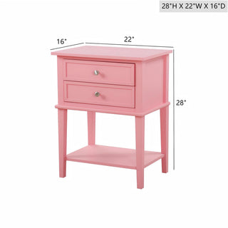 Sunvega Elegant Contemporary Nightstand with Open Shelf for Compact Storage
