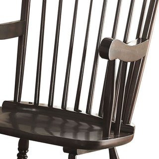Sunvega Traditional Black Spindle Back Rocking Chair with Classic Design
