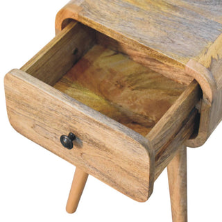Sunvega Mini Oak-ish Nightstand with Nordic Legs and Single Drawer