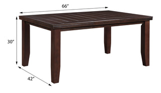 Sunvega Cherry Dining Table with Tapered Leg and Fixed Wooden Top