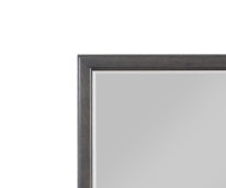 Sunvega Dark Gray Square Mirror with Wood Frame and Composite Construction for Wall Decor