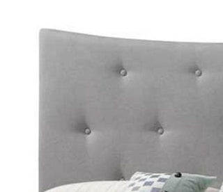 Sunvega Queen Bed with Upholstered Headboard and Low-Profile Footboard