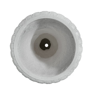 Sunvega Light Grey MGO Garden Urn with Drainage Hole and Stopper