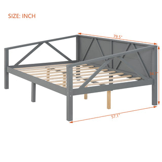 Sunvega Gray Full Size Daybed with Storage Space and Elegant Modern Design