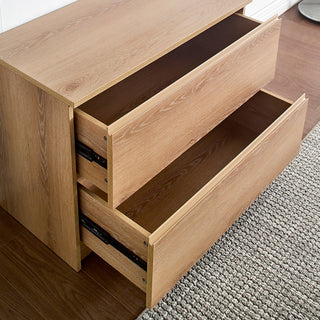 Sunvega Modular Oak Wood Closet System with Ample Storage and Warm Finish