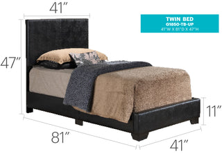 Sunvega Sleek Black Full Bed Frame with Chic Finish for Casual Elegance