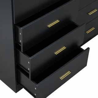 Sunvega Modern 8-Drawer Dresser with Golden Handles for Bedroom Ample Storage