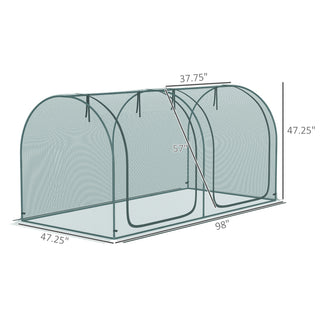 Sunvega Plant Protection Tent with Two Zippered Doors, Storage Bag, and Ground Stakes