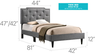 Sunvega Twin Bed Frame in Crisp White for Compact Living Areas