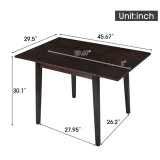 Sunvega Modern Faux Marble Dining Table with Solid Wood Legs for Kitchen Living Room