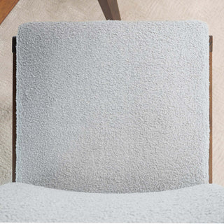 Sunvega Soft Boucle Dining Chairs Set of 2 with High-Density Foam Padding