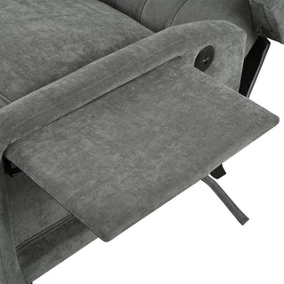 Sunvega Manual Wing Chair Recliner with High Resilience Sponge and Silver Bubble Nails