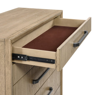 Sunvega Caramel and Cocoa 6-Drawer Chest with Metal Glides for Bedroom Storage