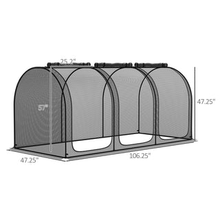 Sunvega Plant Protection Tent with Two Zippered Doors, Storage Bag, and Ground Stakes