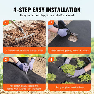 Sunvega Heavy Duty 8OZ Non-Woven Geotextile Fabric for Superior Weed Control