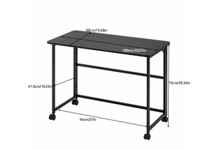 Sunvega Folding Desk Small Foldable 39.37 Inches Sturdy Writing Computer Desk