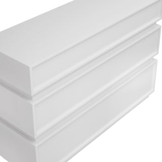 Sunvega Modern Black Handle-Less 6 Drawer Dresser with Anti-Tipover for Bedroom