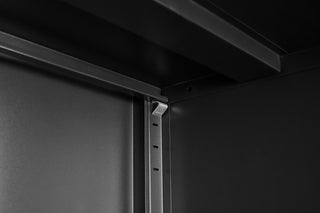 Sunvega Elevated Shoe Cabinet with Adjustable Shelves and Butterfly Doors