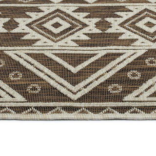 Sunvega Geometric Textured High-Low Cut and Loop Rectangle Throw Rug