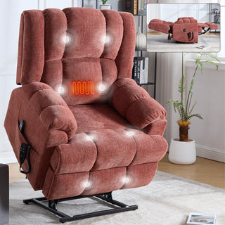 Sunvega Dual Motor Lift Recliner Chair with Massage Lumbar Heat and Power Remote