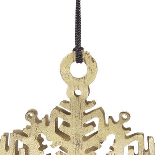 Sunvega Weathered Finish Iron Snowflake Hanging Ball Ornaments for Holiday Decor