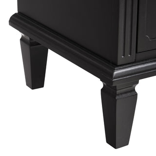 Sunvega Mid-Century Modern Dresser Nightstand with Charging Station and 2 Drawers