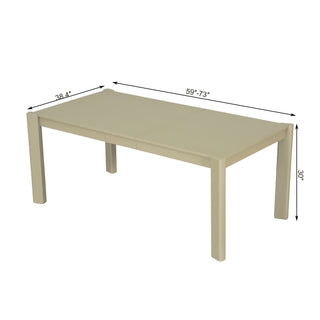 Sunvega Farmhouse Modern Solid Wood Rattan Bench for Covered Outdoor and Indoor Spaces