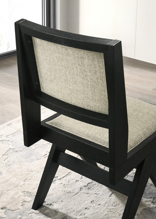Sunvega Black Contemporary Metal Trestle Base Dining Table Rectangle 1pc
