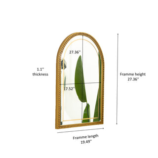 Sunvega Sunburst-Shaped PU Art Decorative Wall Mirror for Bathroom Bedroom