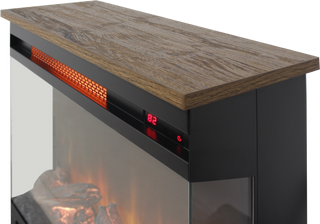 Sunvega 24 Inch Three Sided Glass Electric Fireplace with Freestanding Feet