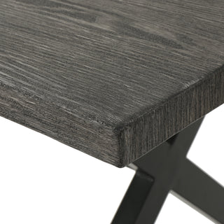 Sunvega Outdoor Aluminum Dining Table with Steel Frame for Patio Backyard