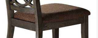 Sunvega Fabric Upholstered Armless Dining Side Chair with Wooden Backrest Set of 2