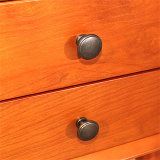 Sunvega Modern Nightstand with Two Storage Drawers and Vintage Gold Accents