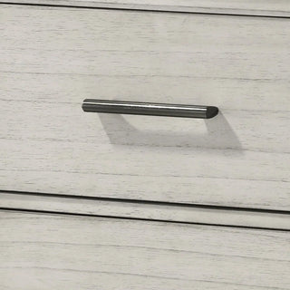 Sunvega Jeni Modern Nightstand with Two Drawers and Chrome Handles