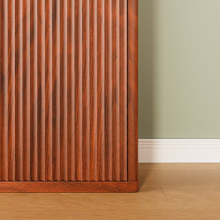 Sunvega 72 Inch Tall Kitchen Pantry Cabinet with Fluted Wood Doors and 6 Shelves
