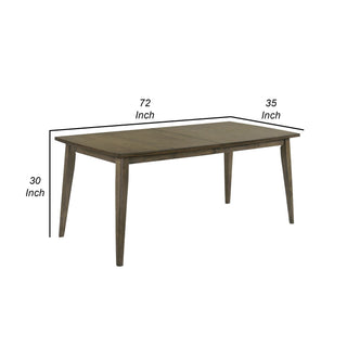 Sunvega Vintage Walnut Brown Rectangular Dining Table with Tapered Legs